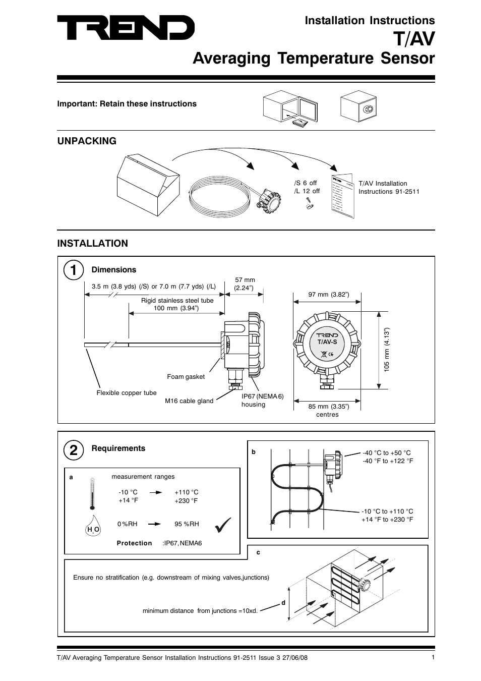 TREND T_AV User Manual | 4 pages