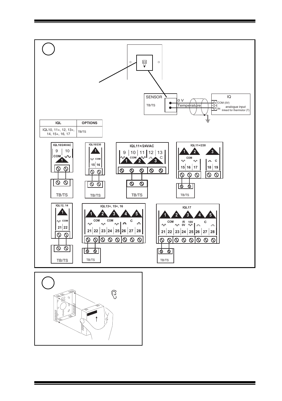 Installation instructions tb/ts installation, If iq, If iql | Wire to controller, Assemble unit | TREND TB_TS User Manual | Page 3 / 4