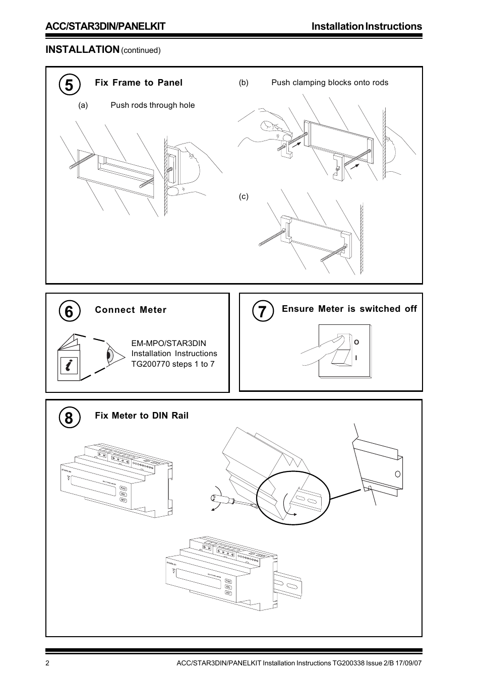 TREND ACC_STAR3DIN_PANELKIT User Manual | Page 2 / 4
