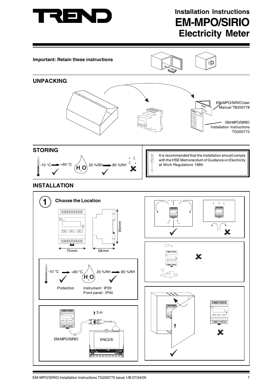 TREND EM-MPO_SIRIO User Manual | 4 pages