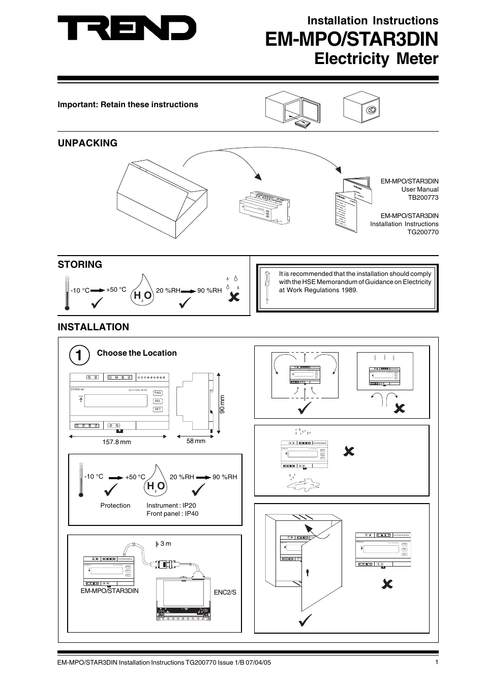 TREND EM-MPO_STAR3DIN User Manual | 4 pages