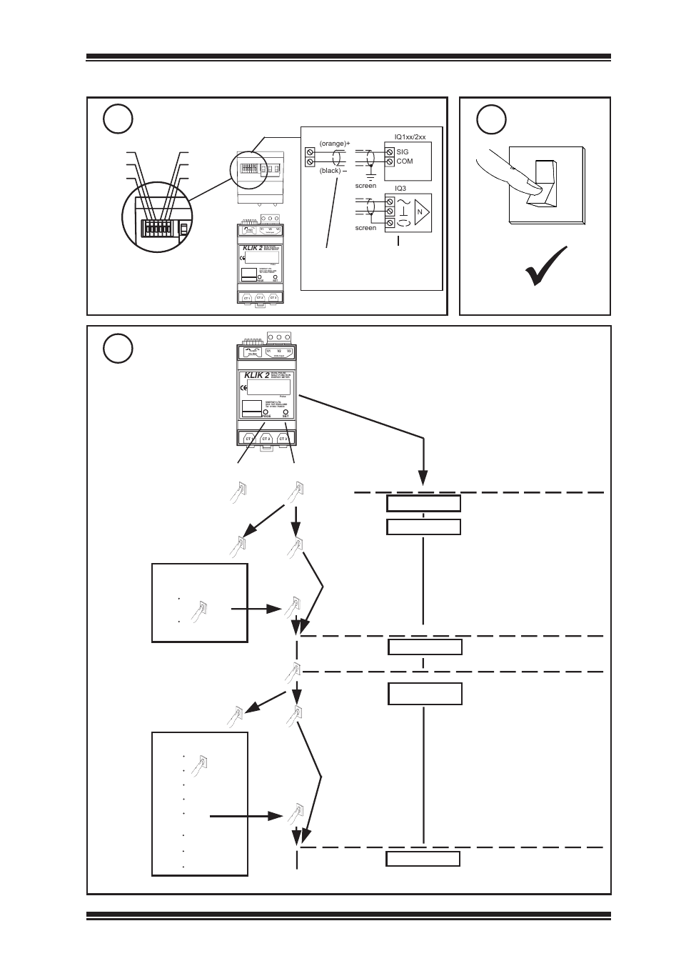 Installation instructions em/rx2 installation, Connect pulse output to iq, Switch on | Continued), If required | TREND EM_RX2 User Manual | Page 3 / 4