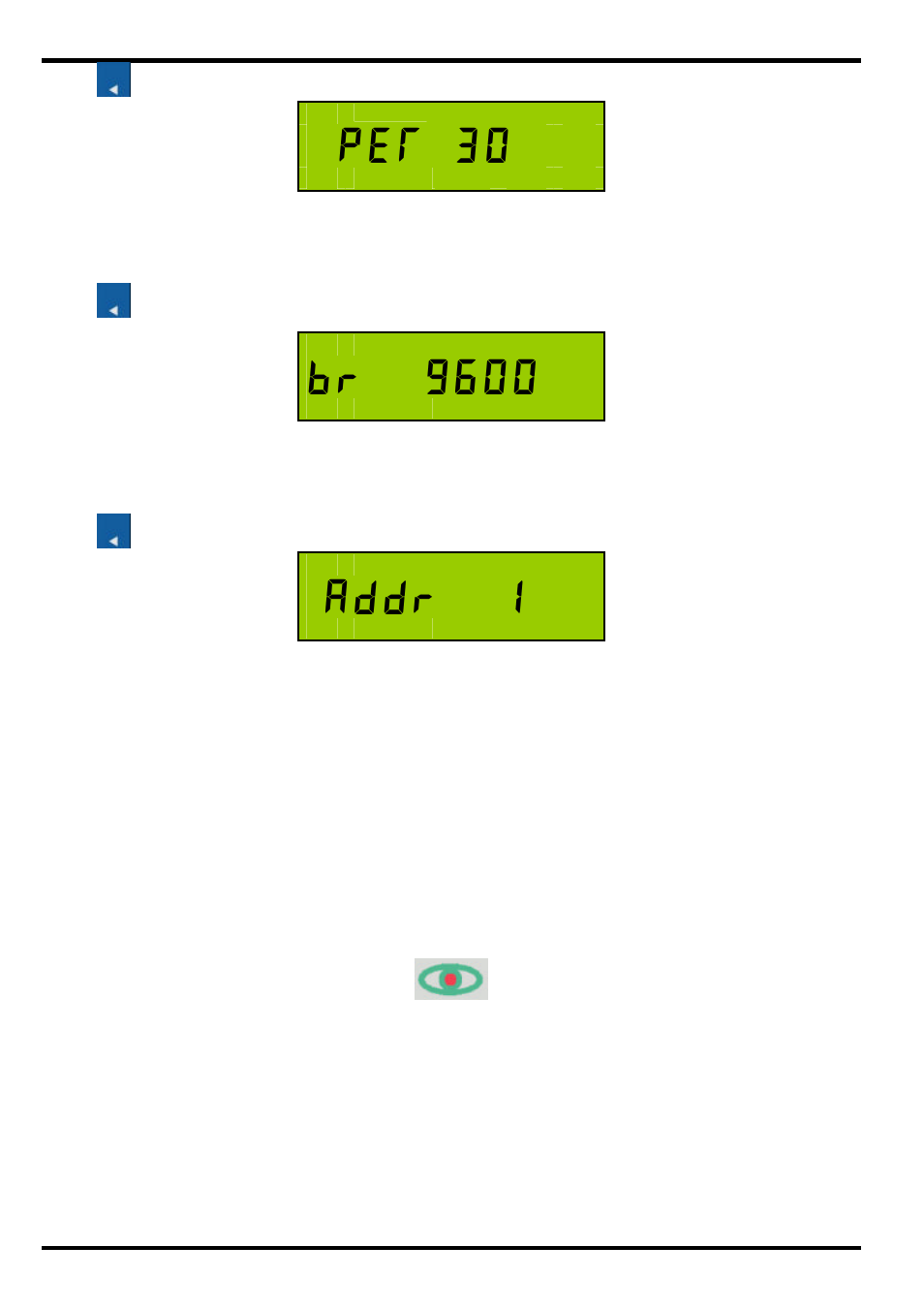 Per 30, Br 9600, Addr 1 | Operation powerrail303 page 6 | TREND EM3_CT_N User Manual | Page 8 / 16