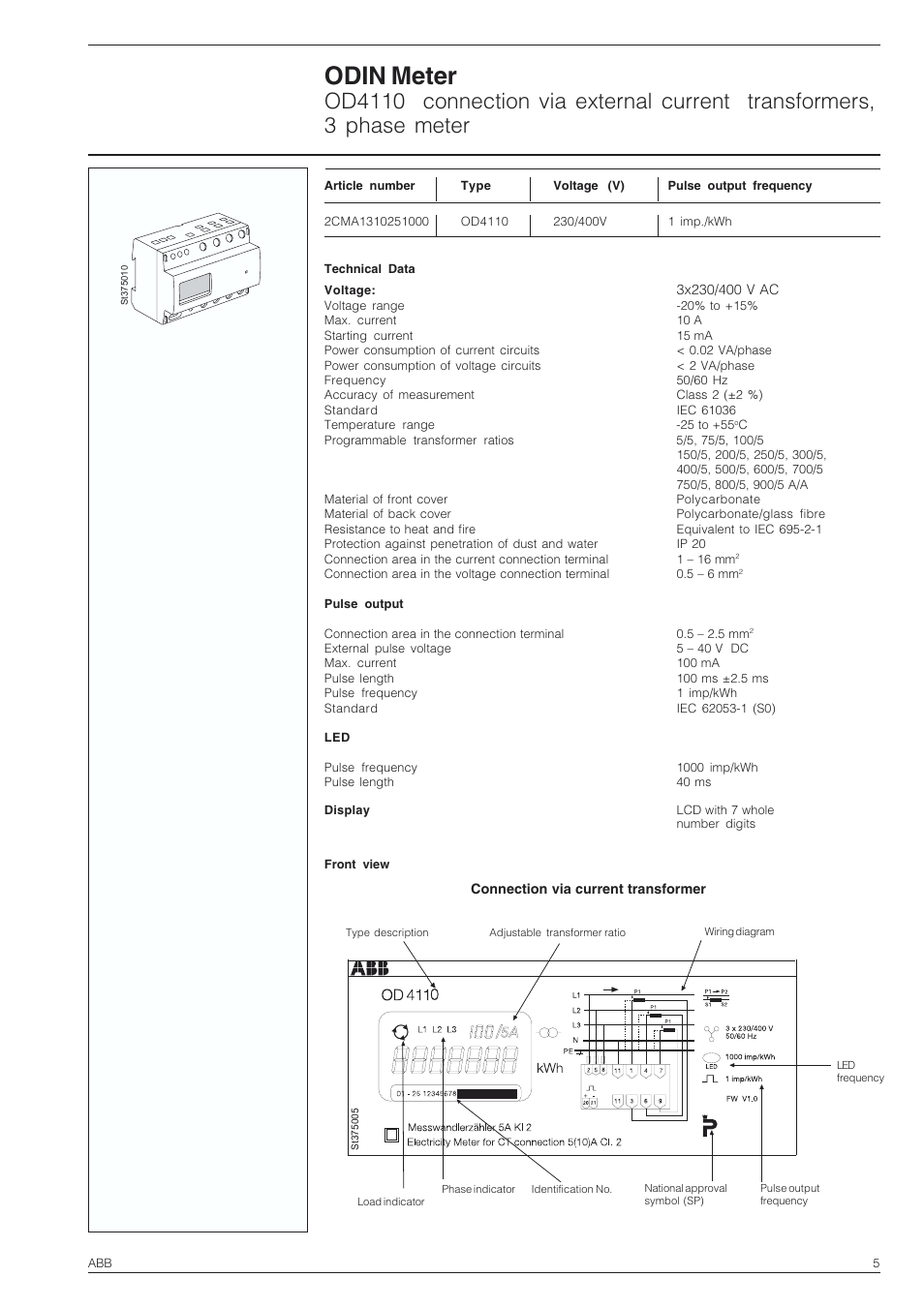 Odin meter | TREND EM3_.._ODIN User Manual | Page 7 / 12