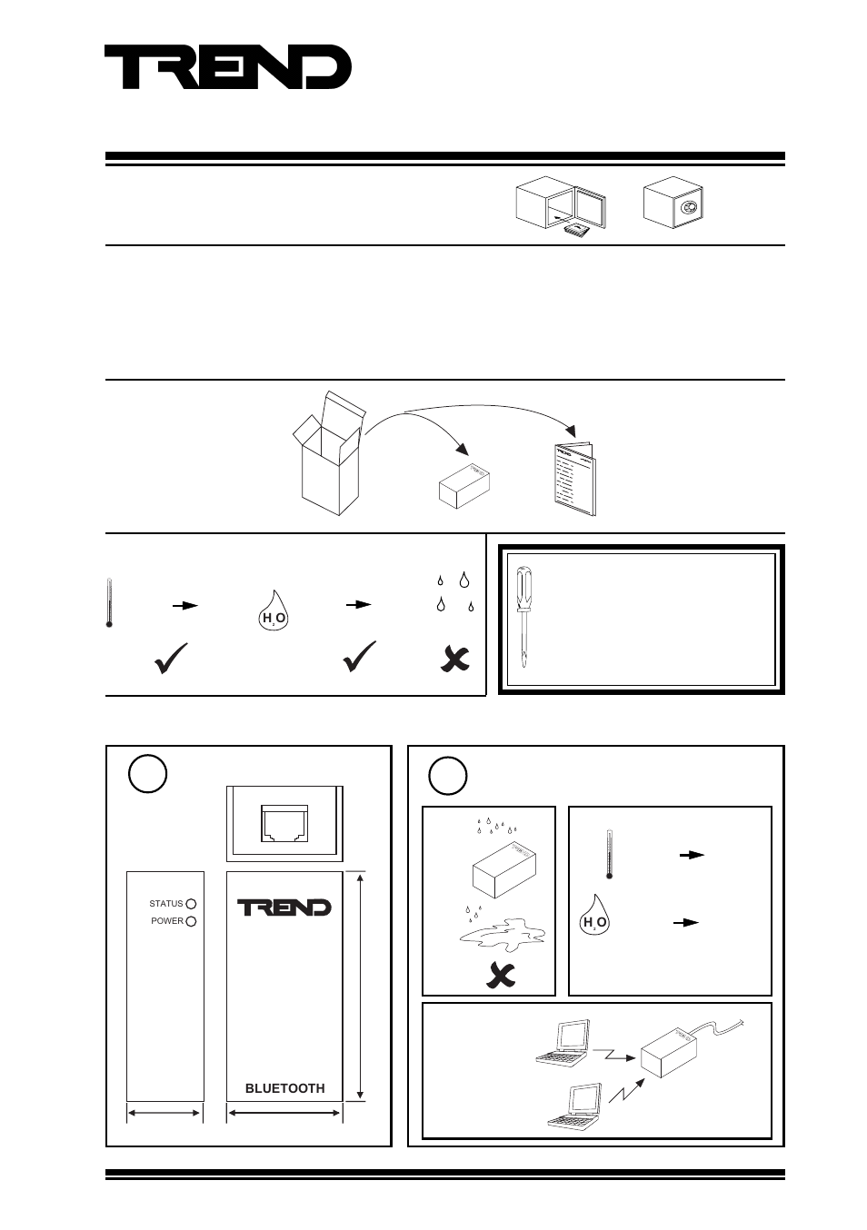 TREND Bluetooth Supervisor Port Adaptor User Manual | 8 pages