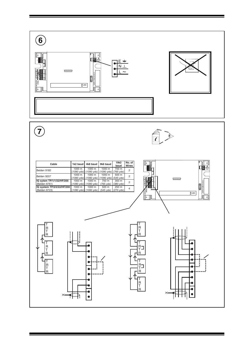Installation instructions netb/linc, 1 installation - mounting, Connect input power | Netb/linc consumption < =6 va, Do not apply power, Connect current loop network, 2 wire, 4 wire, En l, Continued) | TREND NETB_LINC User Manual | Page 3 / 8