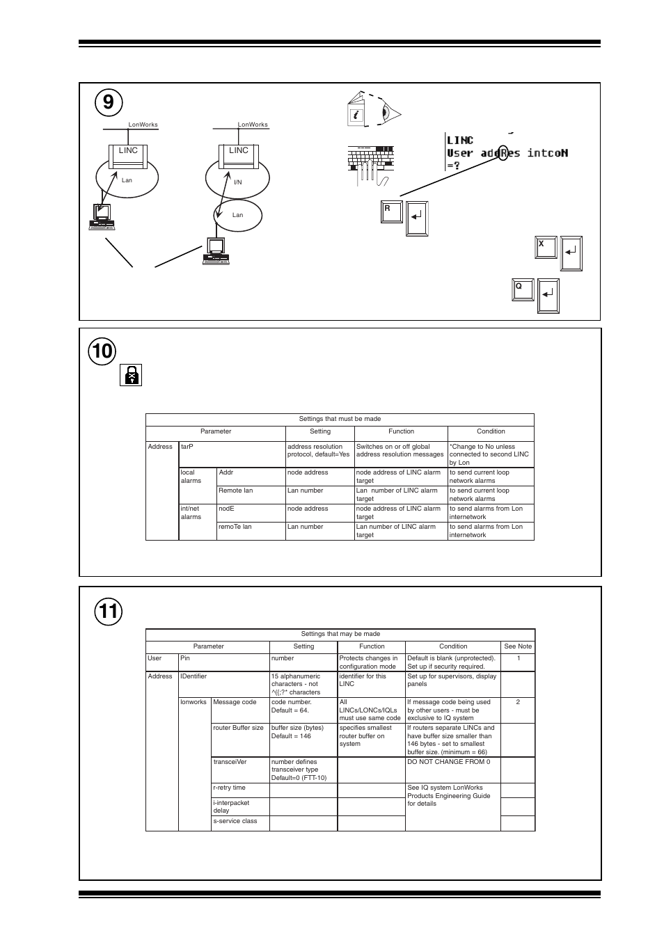 Configure linc, Set up following parameters, Optional settings | TREND LINC User Manual | Page 7 / 8