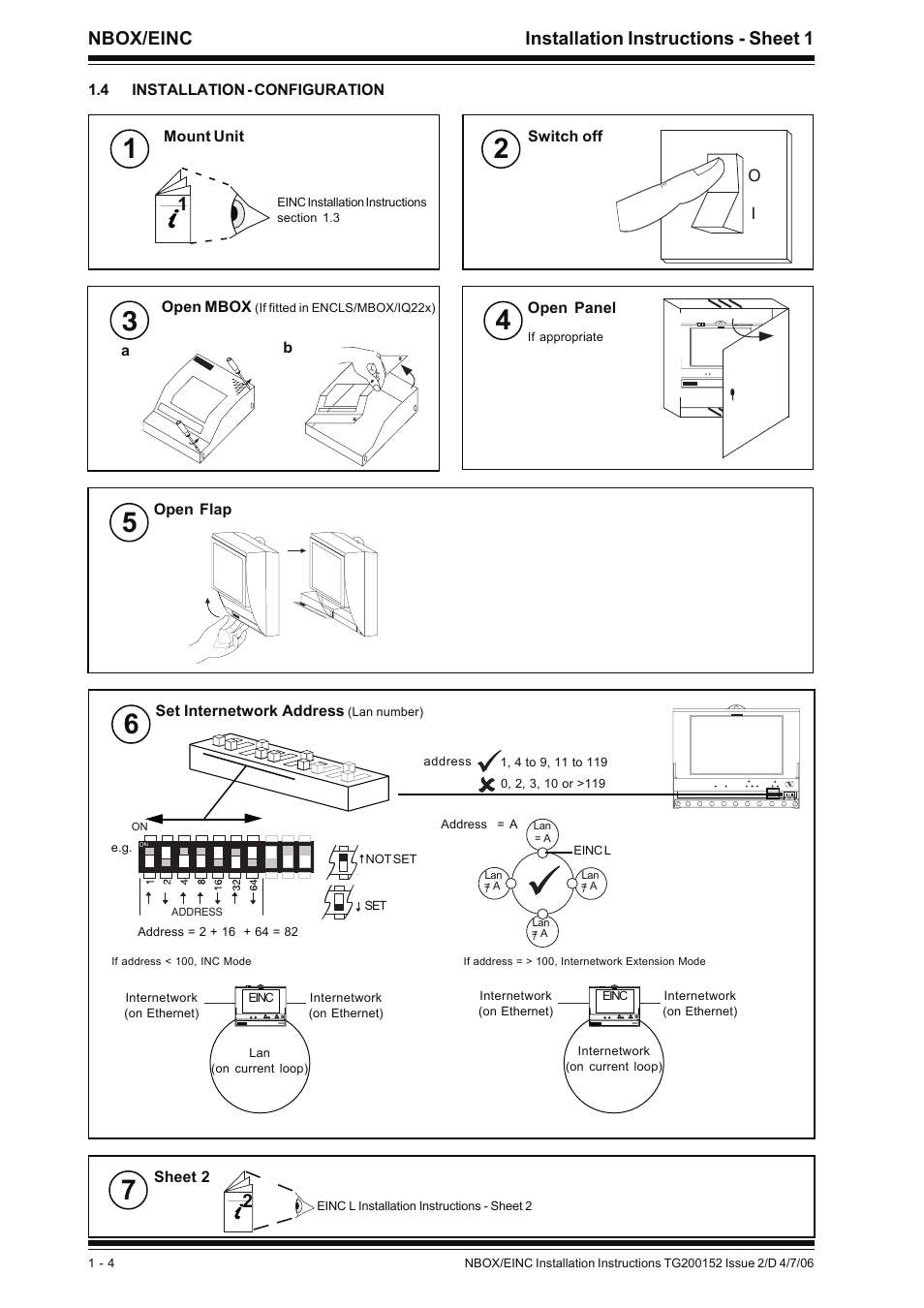 Nbox/einc installation instructions - sheet 1 | TREND NBOX_EINC User Manual | Page 4 / 12