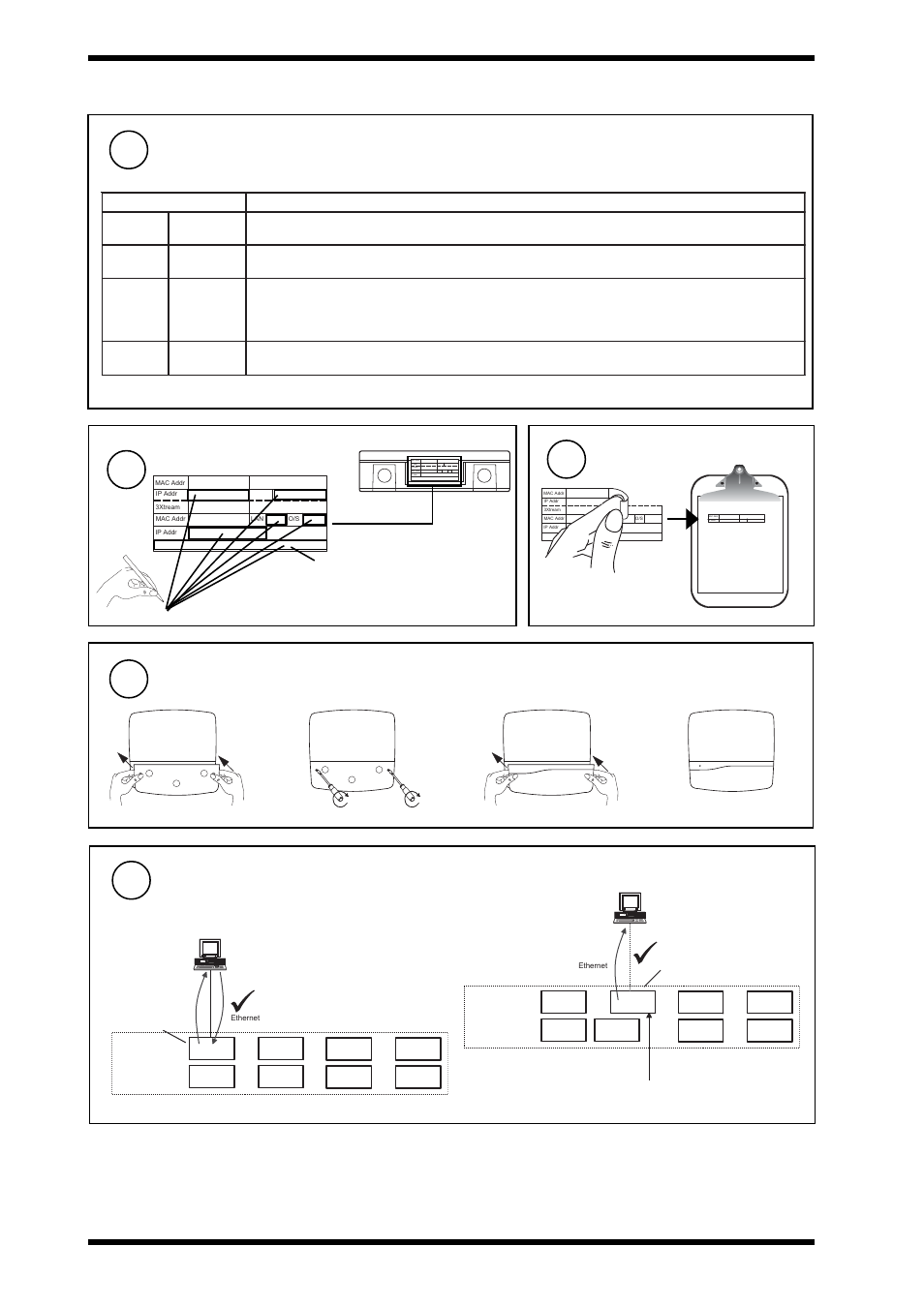 3xtend/einc l/24 installation instructions, Configure optional settings using set, Write on label | Tear off label strip, Check virtual cncs | TREND 3xtend_EINC L_24 User Manual | Page 12 / 16