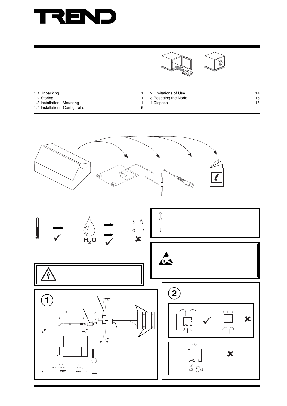 TREND TMNE, G, H User Manual | 16 pages