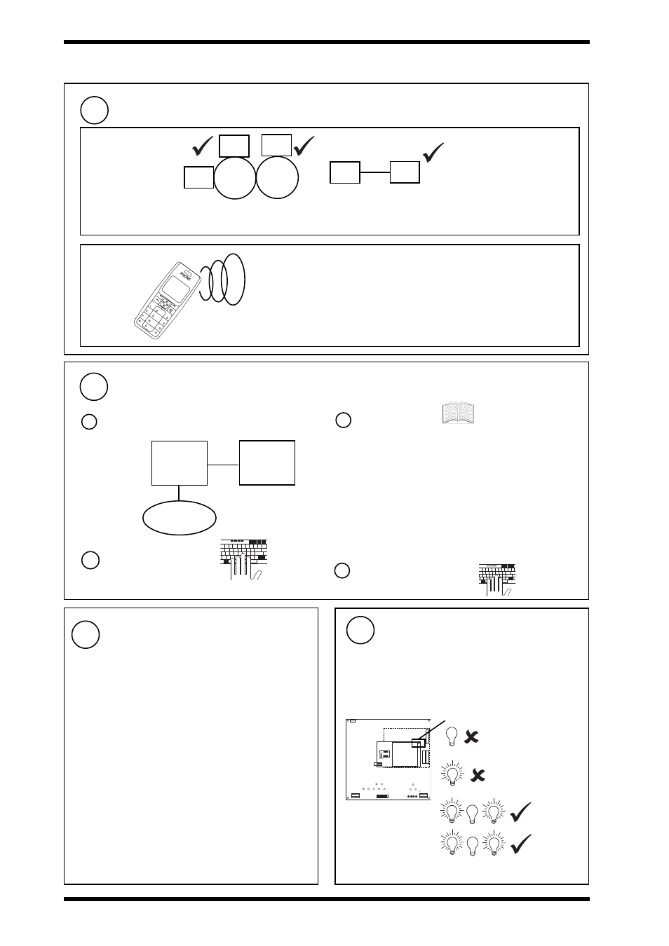 Configure modem/terminal adaptor, Set up device (communicating by way of tmn), Check signal strength | Check modem mode led | TREND TMNE, G, H User Manual | Page 12 / 16