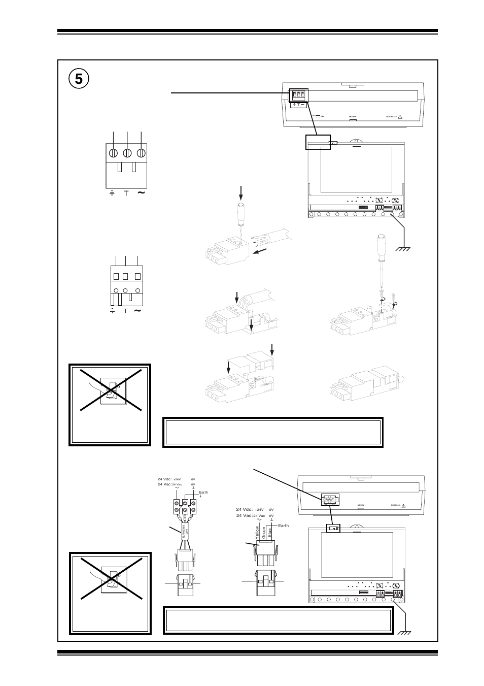 Installation instructions nbox(b)/inc2, 1 installation - mounting, Connecting power | Ab d c e, 24 v versions | TREND NBOX(B)_INC2 User Manual | Page 3 / 12