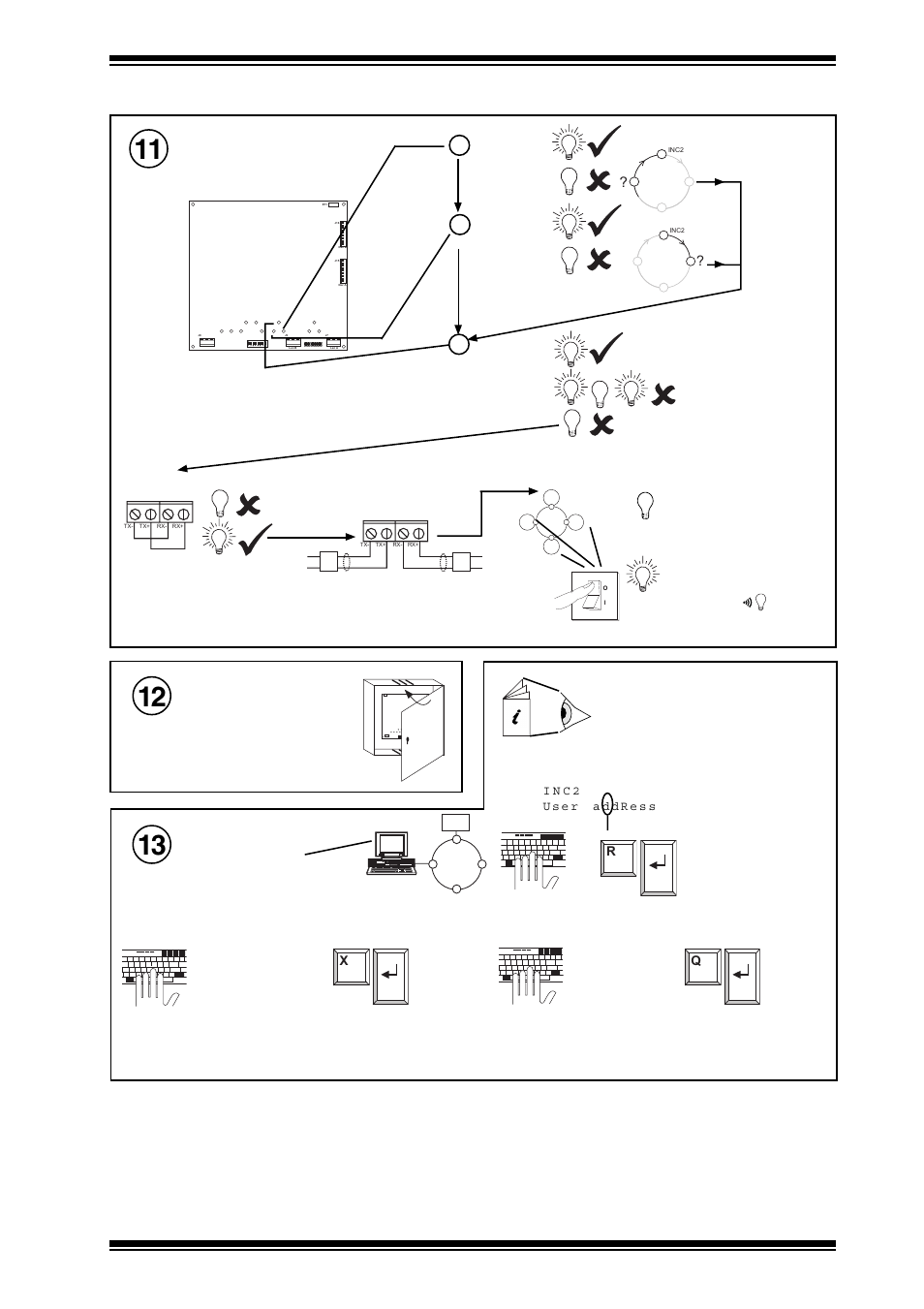 Installation instructions inc2, 2 installation - configuration, Check lan b | Configure, Close panel/covers | TREND INC2 User Manual | Page 7 / 8