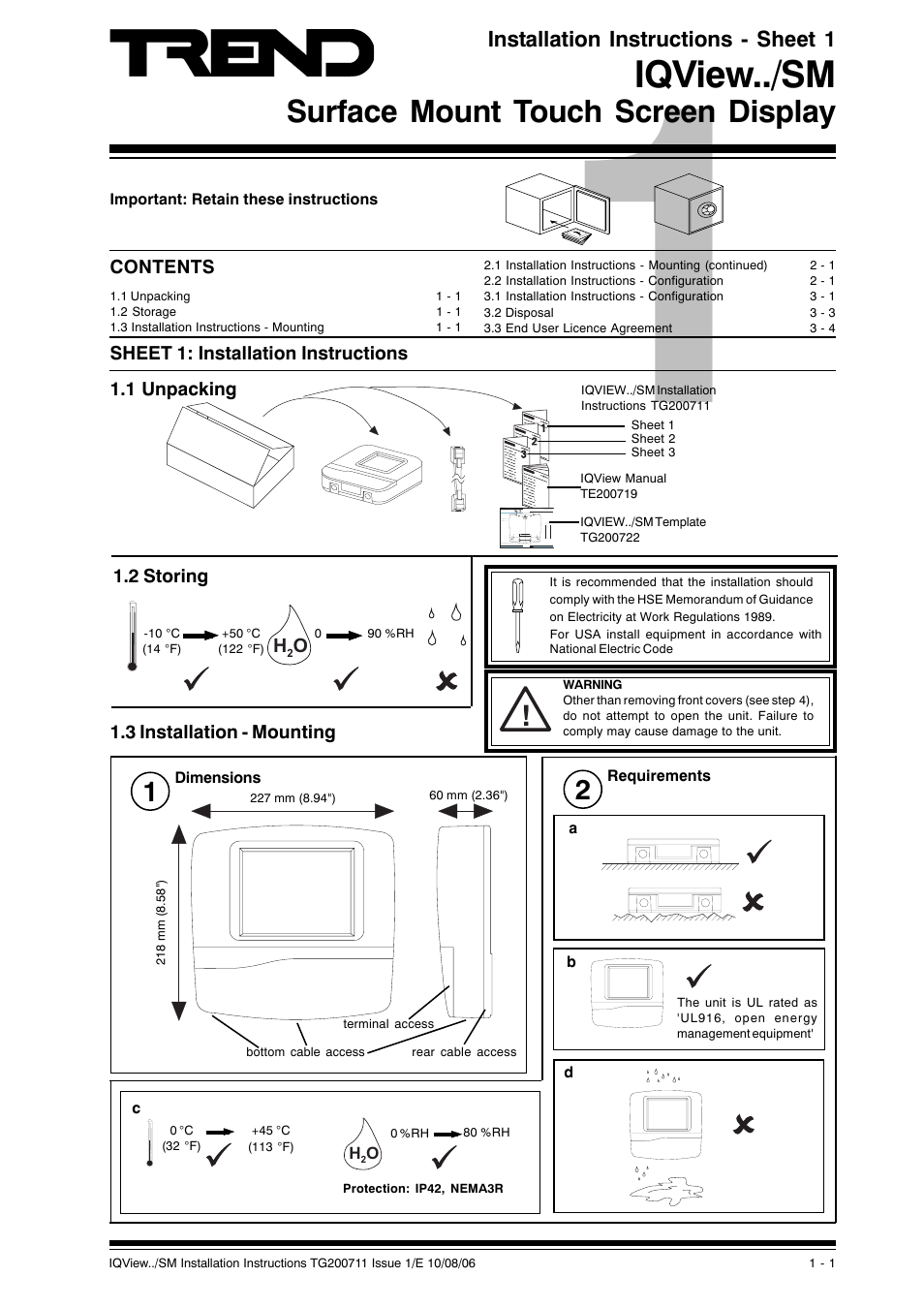 TREND IQView.._SM User Manual | 12 pages