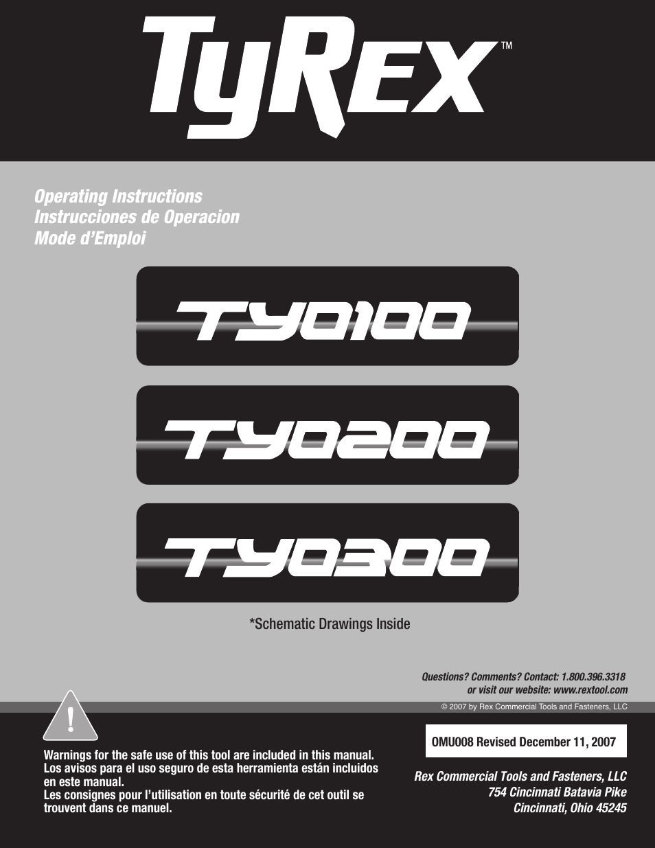 Tyrex TY0200 User Manual | 6 pages
