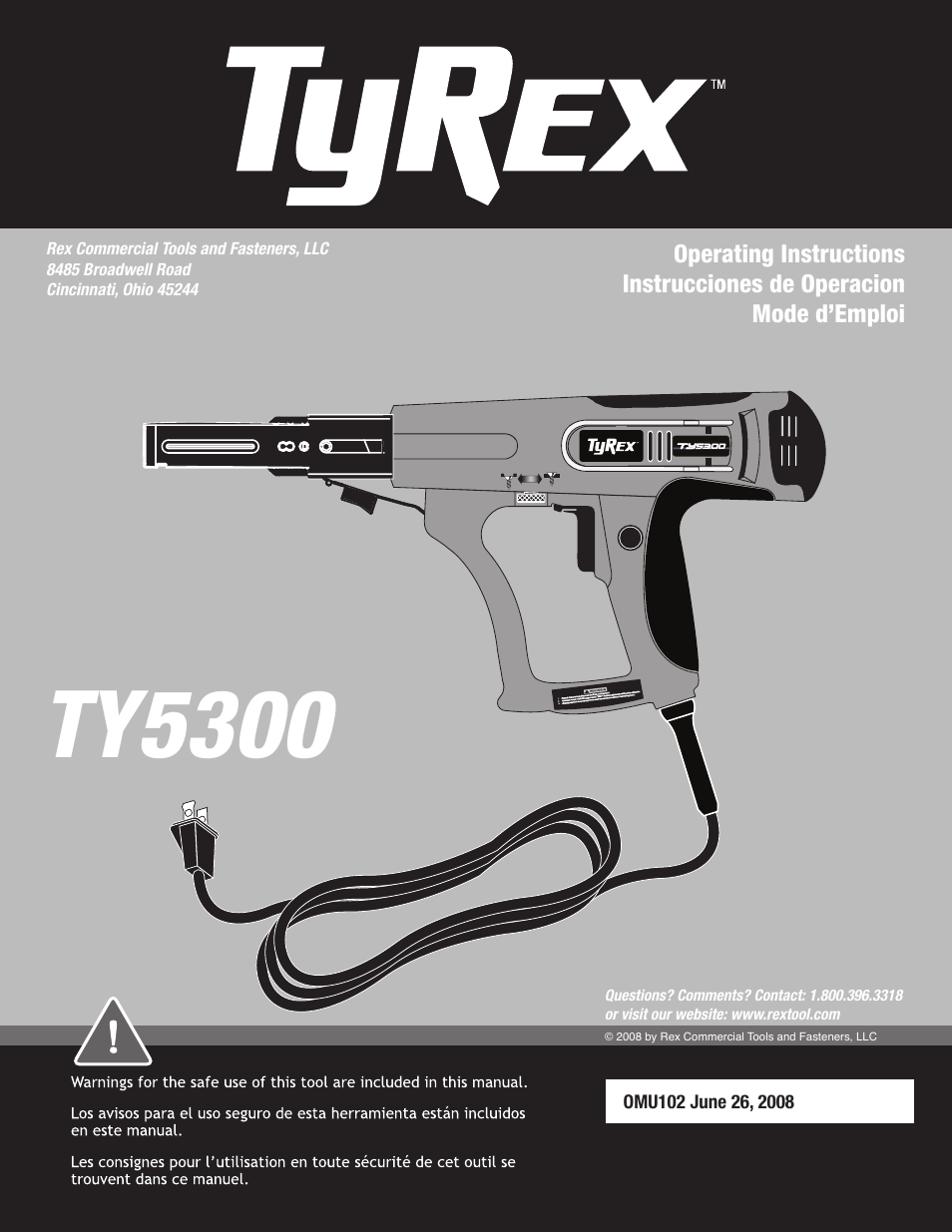 Tyrex TY5300 User Manual | 15 pages