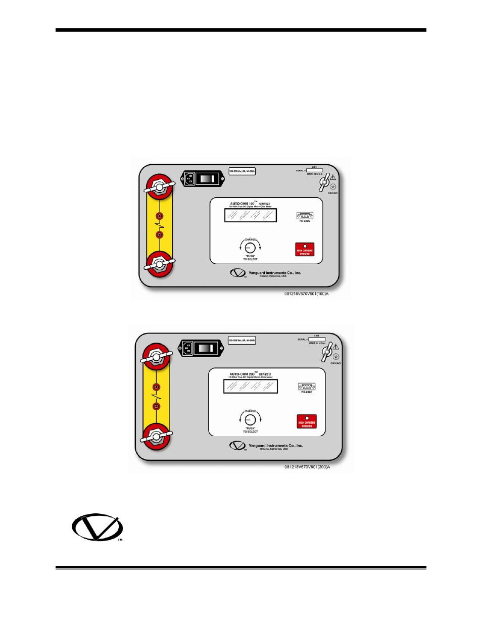 Vanguard Auto-Ohm 100_200 s2 User Manual | 31 pages