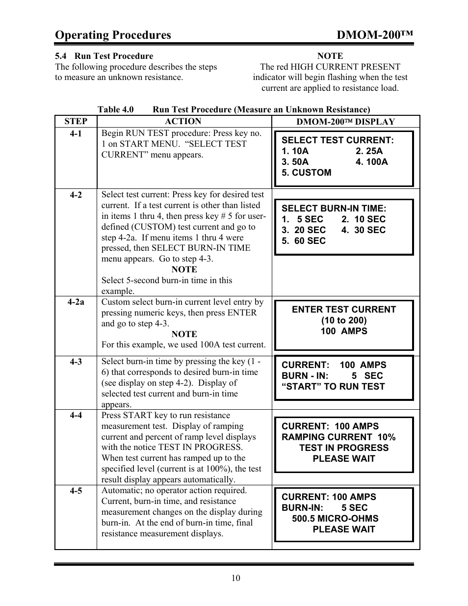 Operating procedures dmom-200 | Vanguard DMOM-200 User Manual | Page 14 / 33