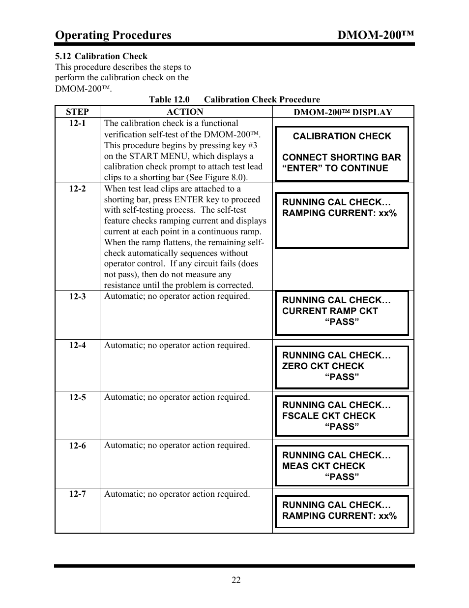 Operating procedures dmom-200 | Vanguard DMOM-200 User Manual | Page 28 / 33