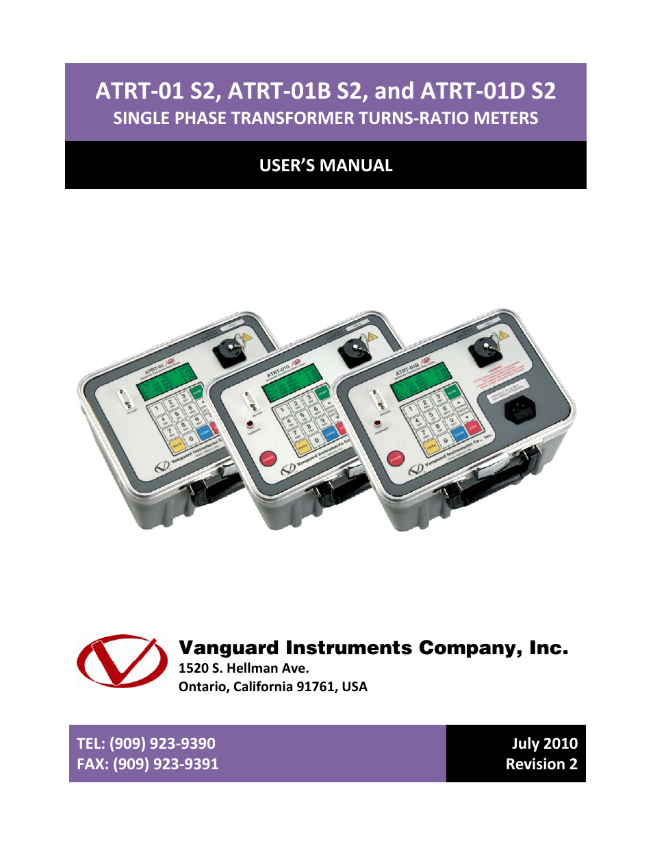 Vanguard ATRT-01 S2 User Manual | 59 pages