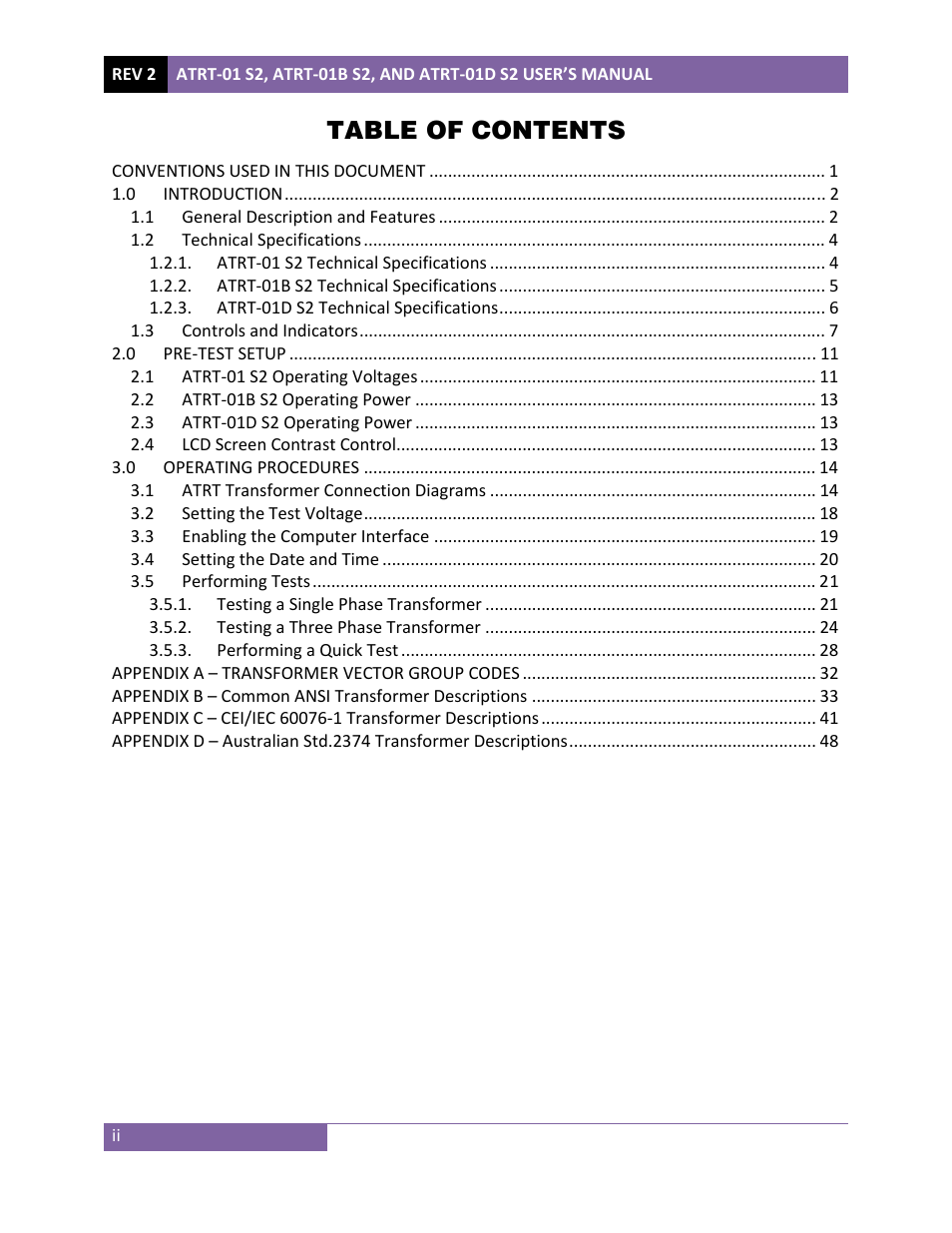 Vanguard ATRT-01 S2 User Manual | Page 3 / 59