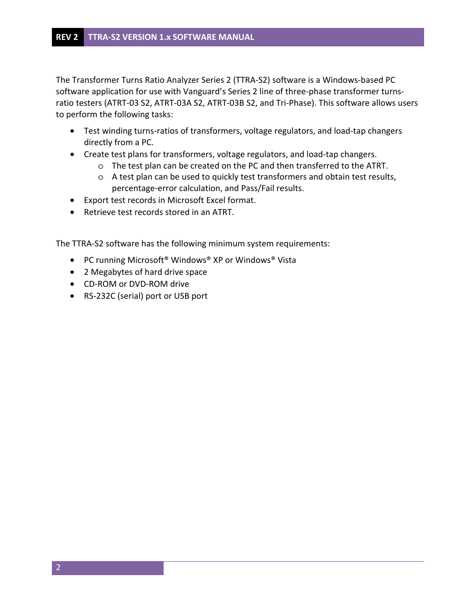 Vanguard TTRA-S2 (ATRT-03 S2, ATRT-03A S2, ATRT-03B S2, Tri-Phase) User Manual | Page 5 / 49