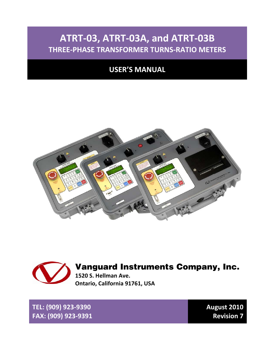 Vanguard ATRT-03_03B User Manual | 114 pages