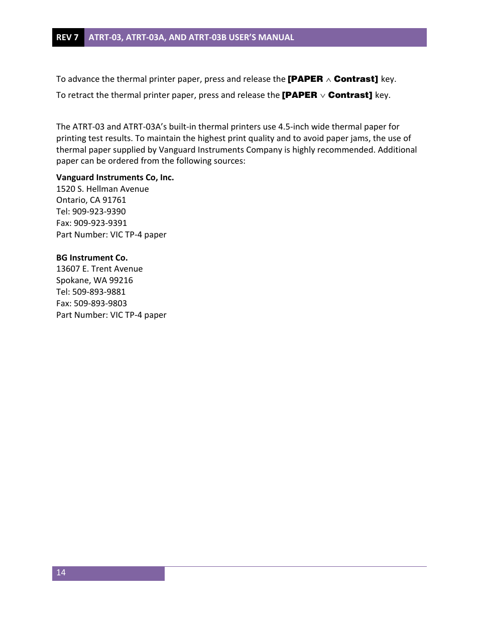 Vanguard ATRT-03_03B User Manual | Page 20 / 114