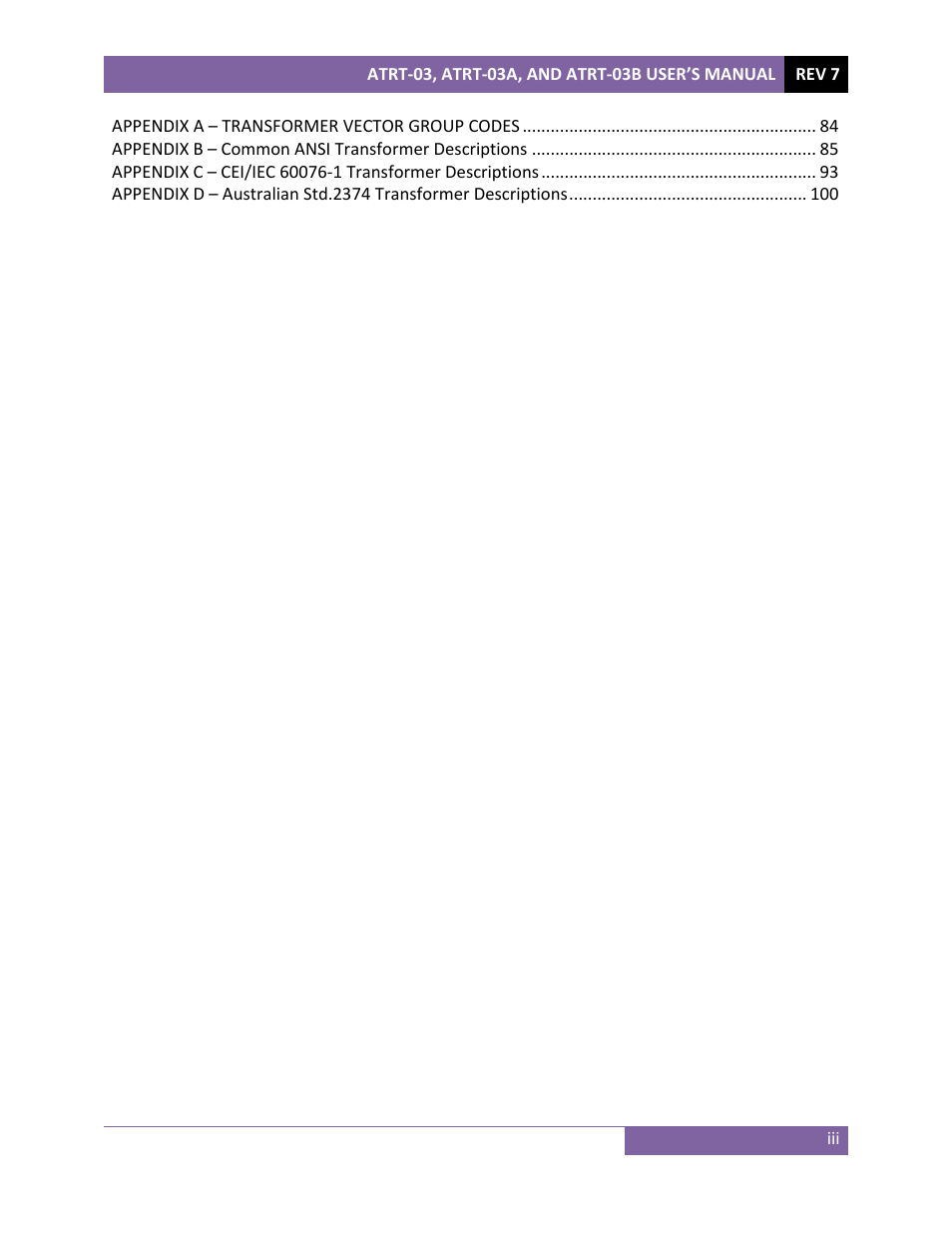 Vanguard ATRT-03_03B User Manual | Page 5 / 114