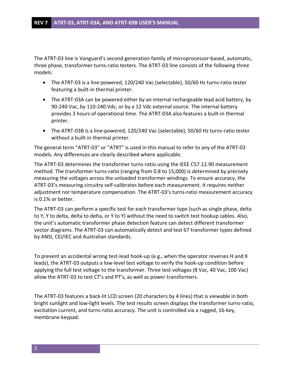 Vanguard ATRT-03_03B User Manual | Page 8 / 114