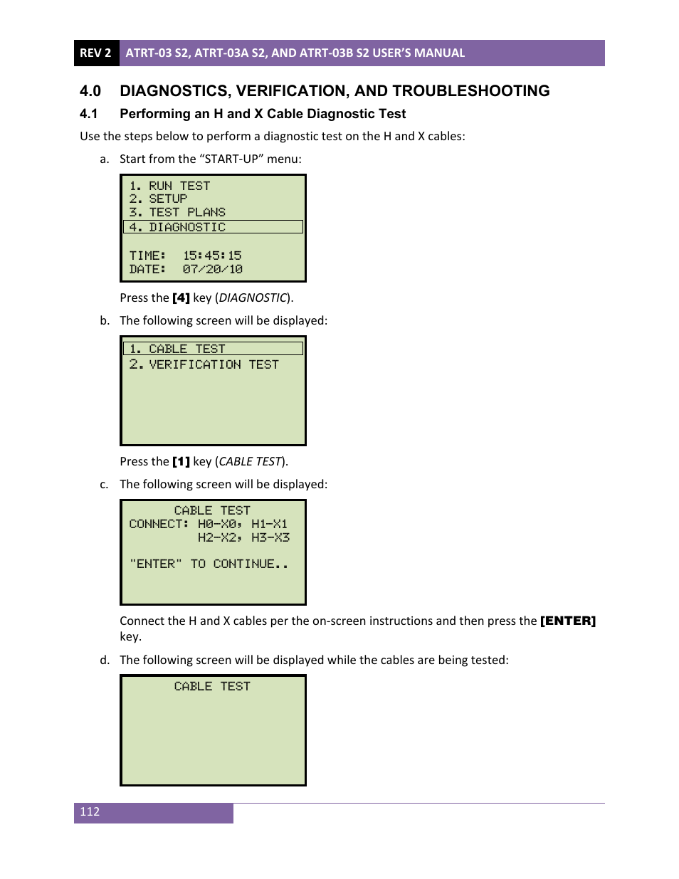 0 diagnostics, verification, and troubleshooting | Vanguard ATRT-03_03B S2 User Manual | Page 117 / 147