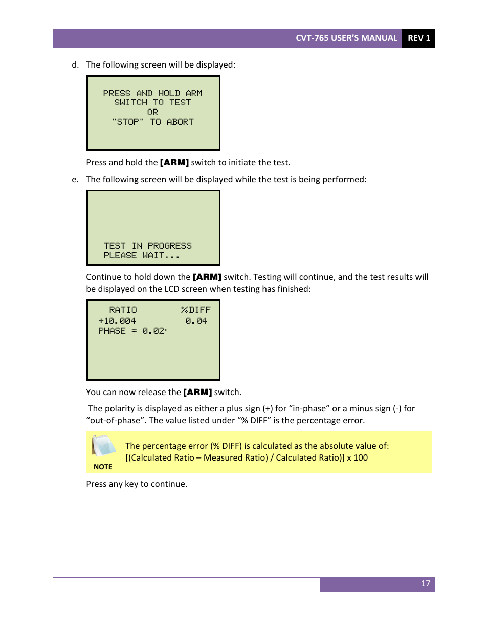 Vanguard CVT-765 User Manual | Page 20 / 46