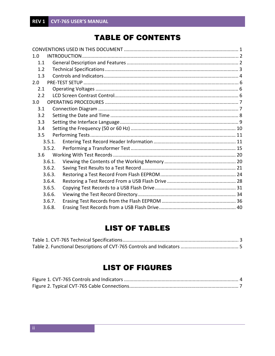 Vanguard CVT-765 User Manual | Page 3 / 46