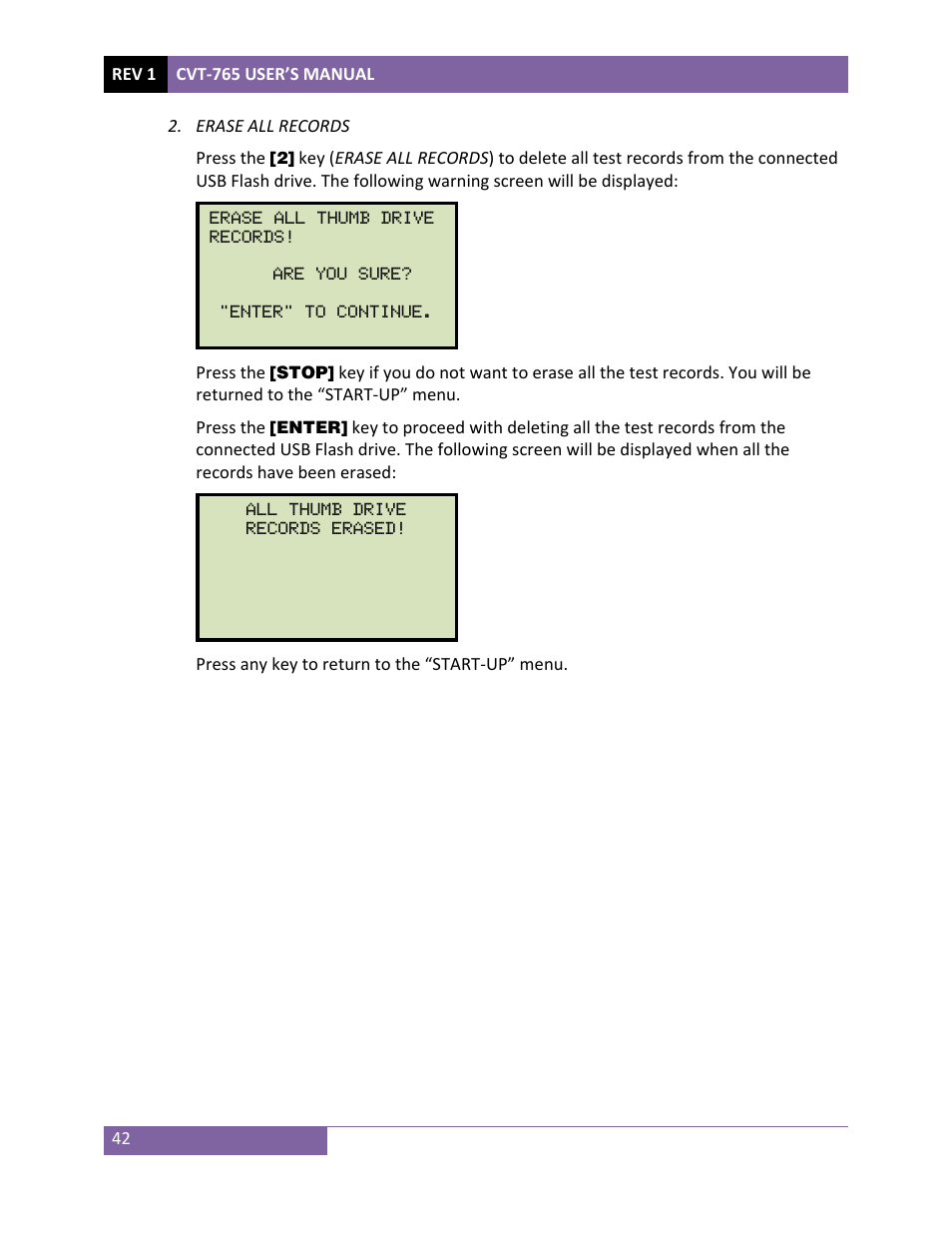 Vanguard CVT-765 User Manual | Page 45 / 46
