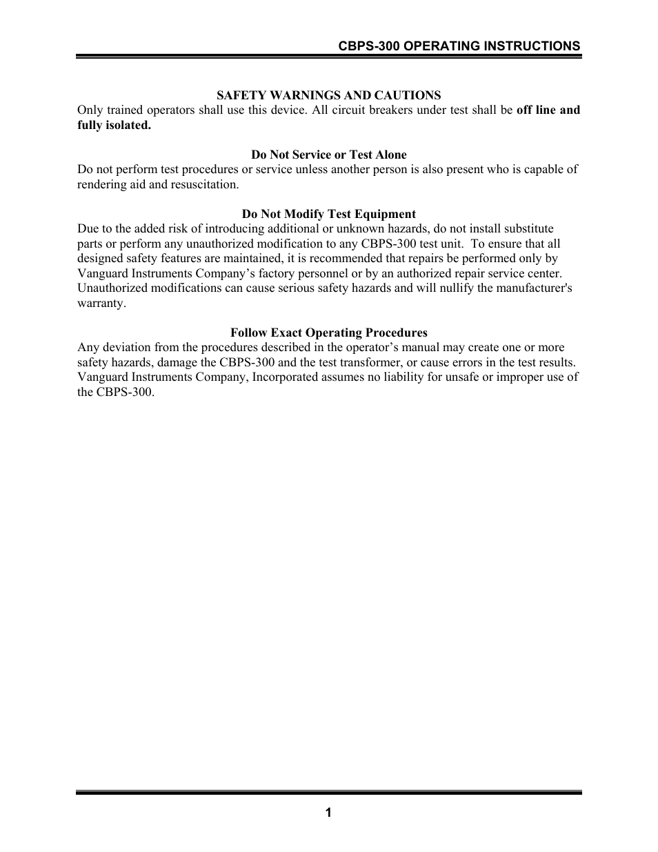 Vanguard CBPS-300 User Manual | Page 3 / 16