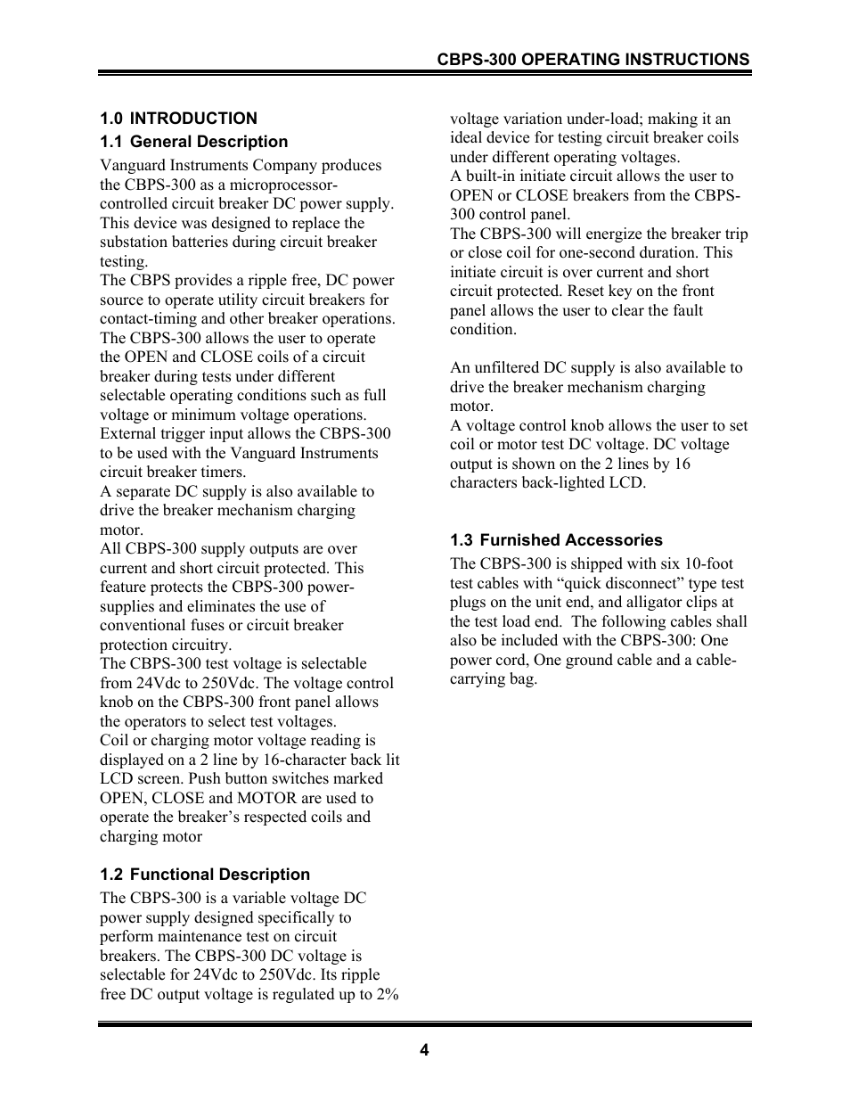 Vanguard CBPS-300 User Manual | Page 6 / 16
