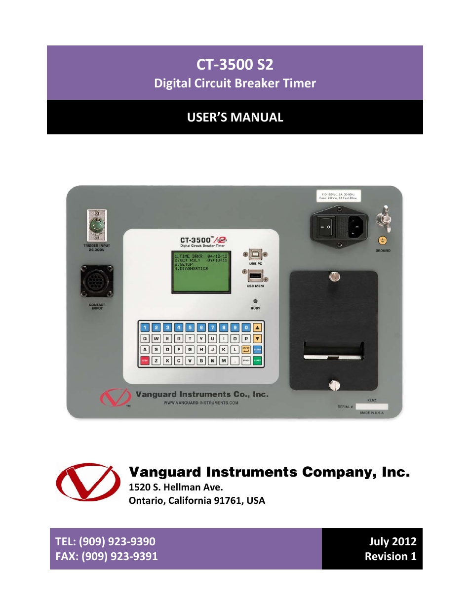 Vanguard CT-3500 S2 User Manual | 53 pages