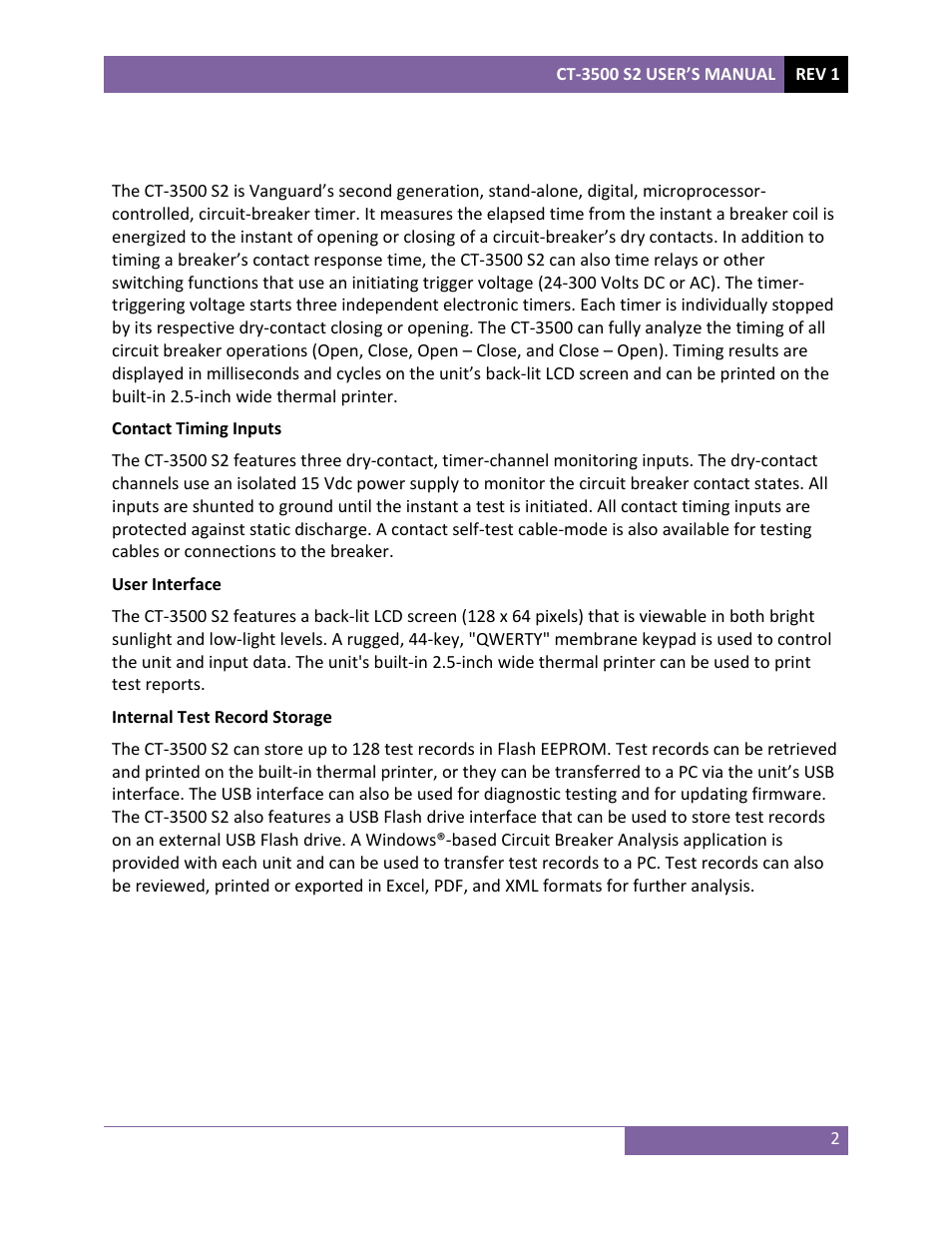 Vanguard CT-3500 S2 User Manual | Page 6 / 53