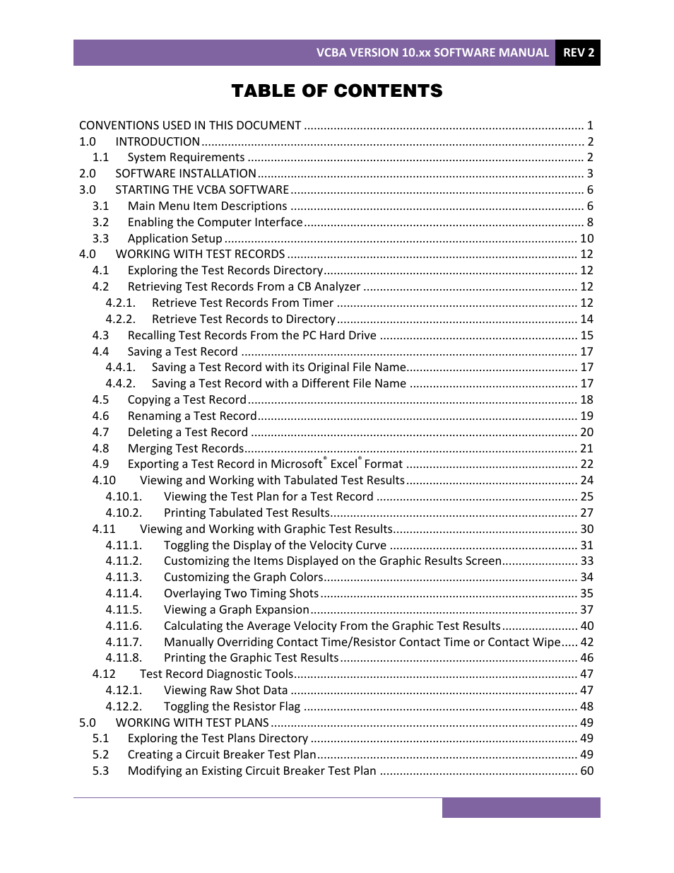 Vanguard VCBA ver.10.xx User Manual | 81 pages