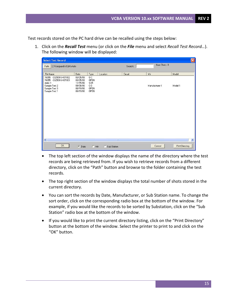 Vanguard VCBA ver.10.xx User Manual | Page 17 / 81