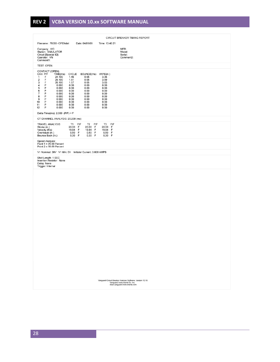 Vanguard VCBA ver.10.xx User Manual | Page 30 / 81