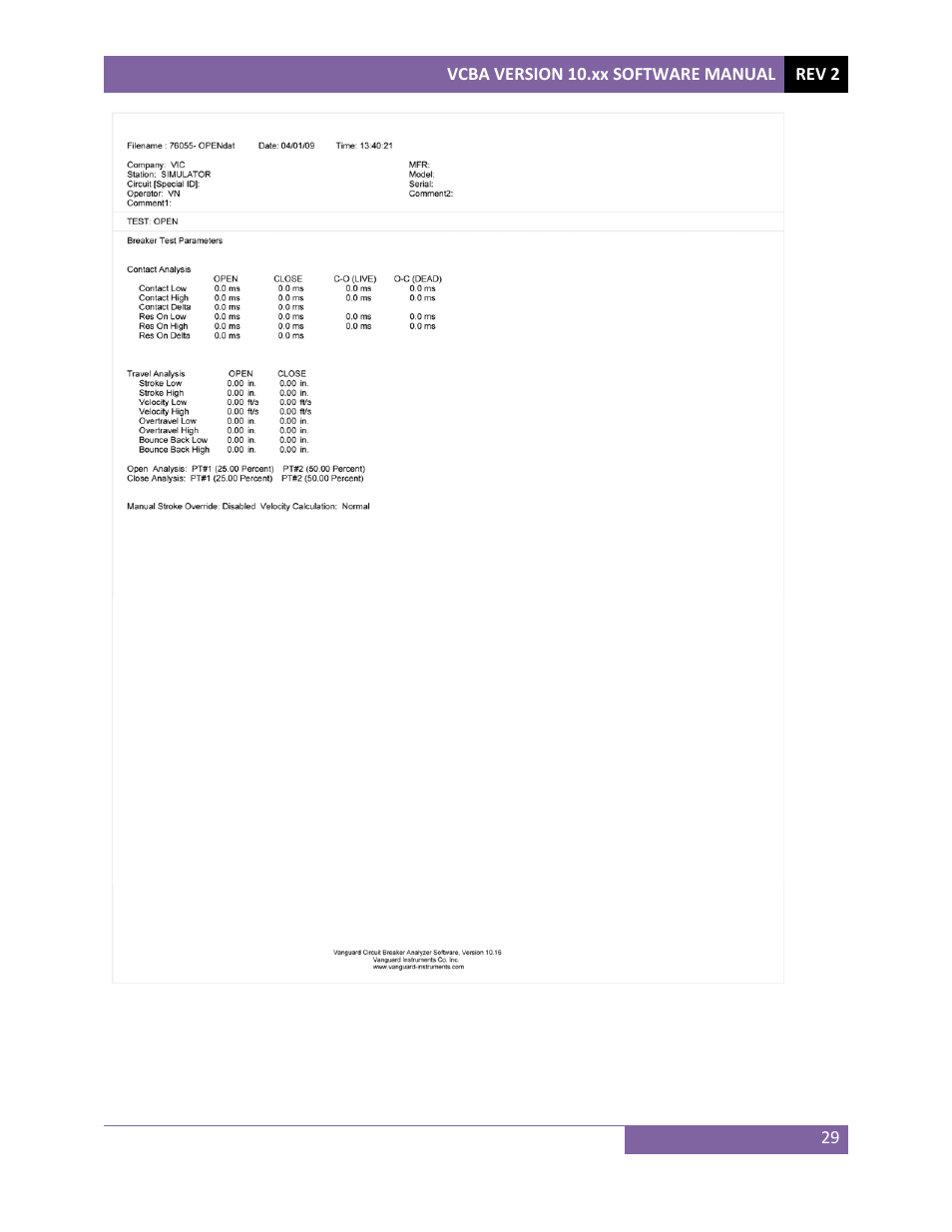 Vanguard VCBA ver.10.xx User Manual | Page 31 / 81