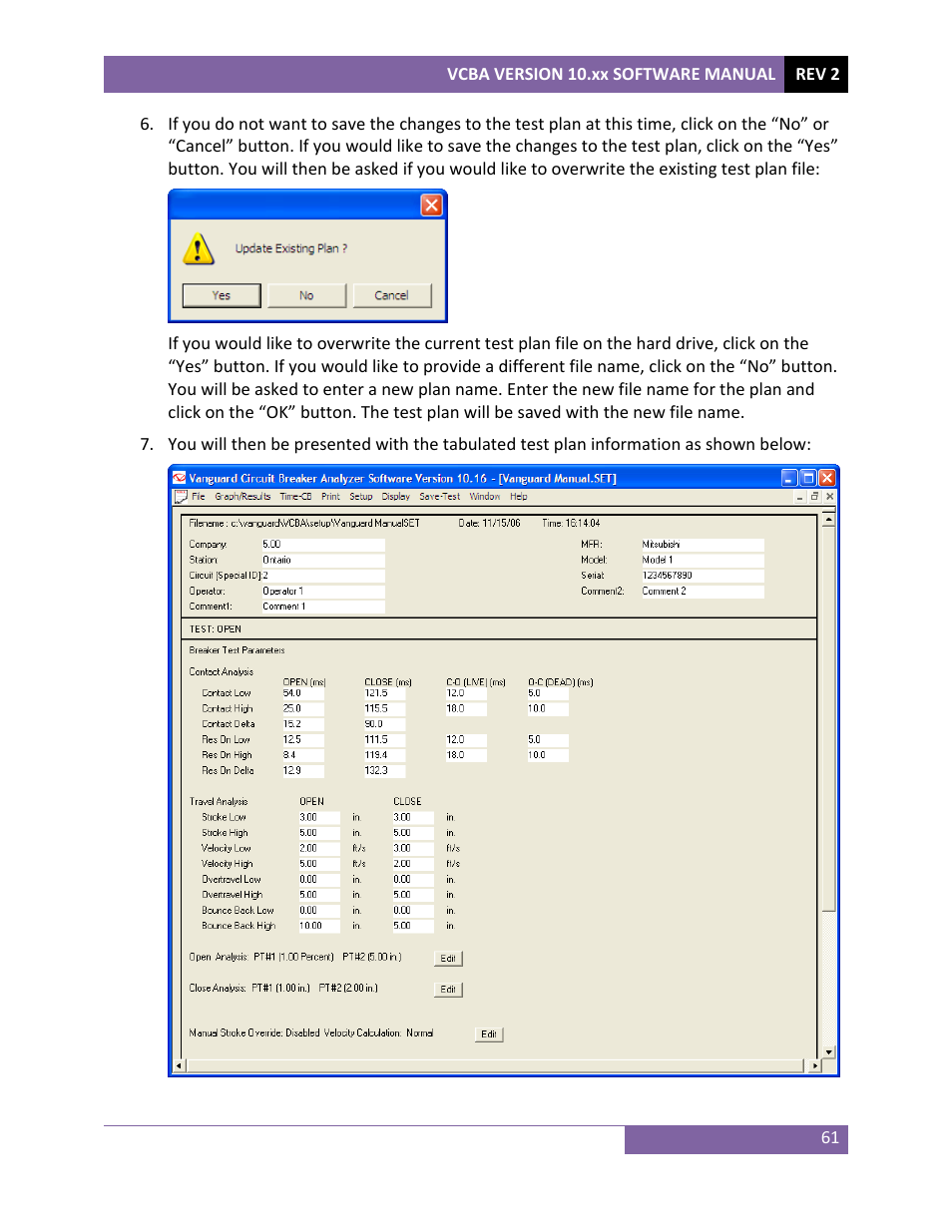 Vanguard VCBA ver.10.xx User Manual | Page 63 / 81