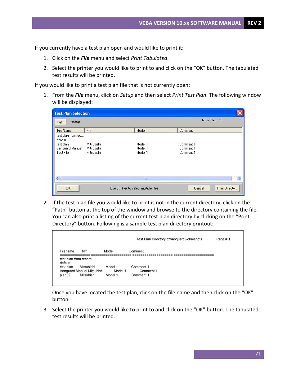 Vanguard VCBA ver.10.xx User Manual | Page 73 / 81
