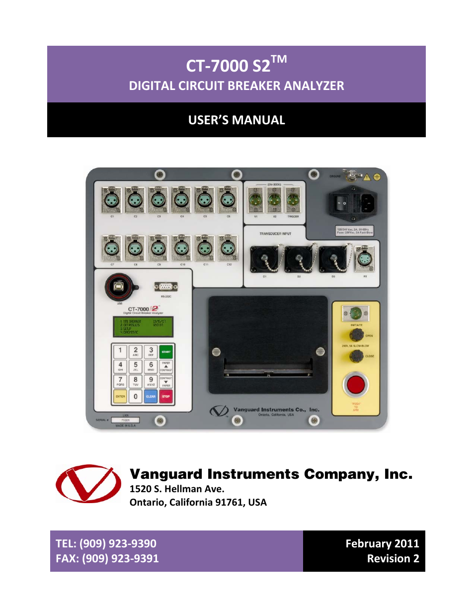 Vanguard CT-7000 S2 User Manual | 108 pages