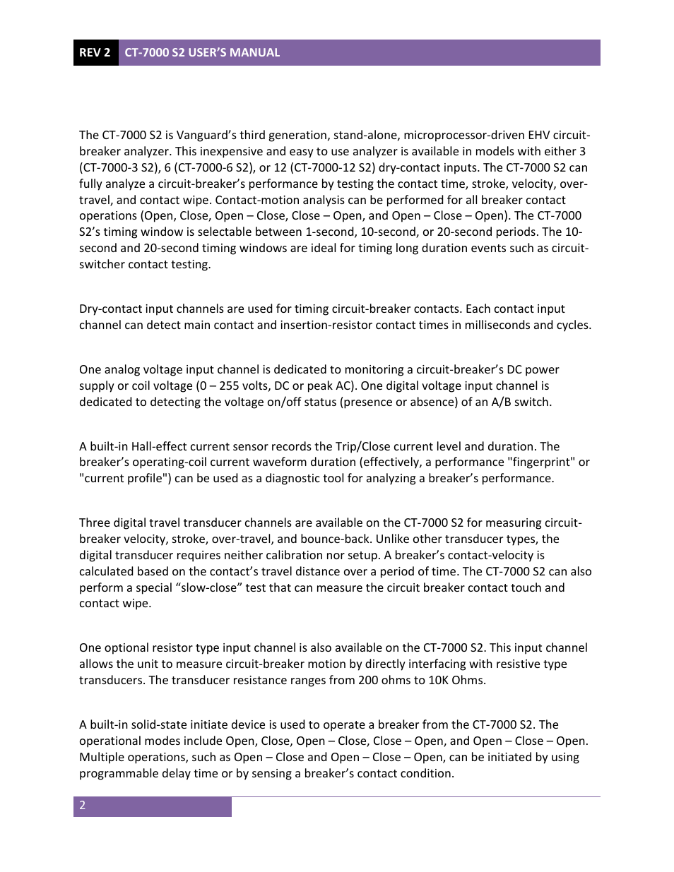Vanguard CT-7000 S2 User Manual | Page 7 / 108