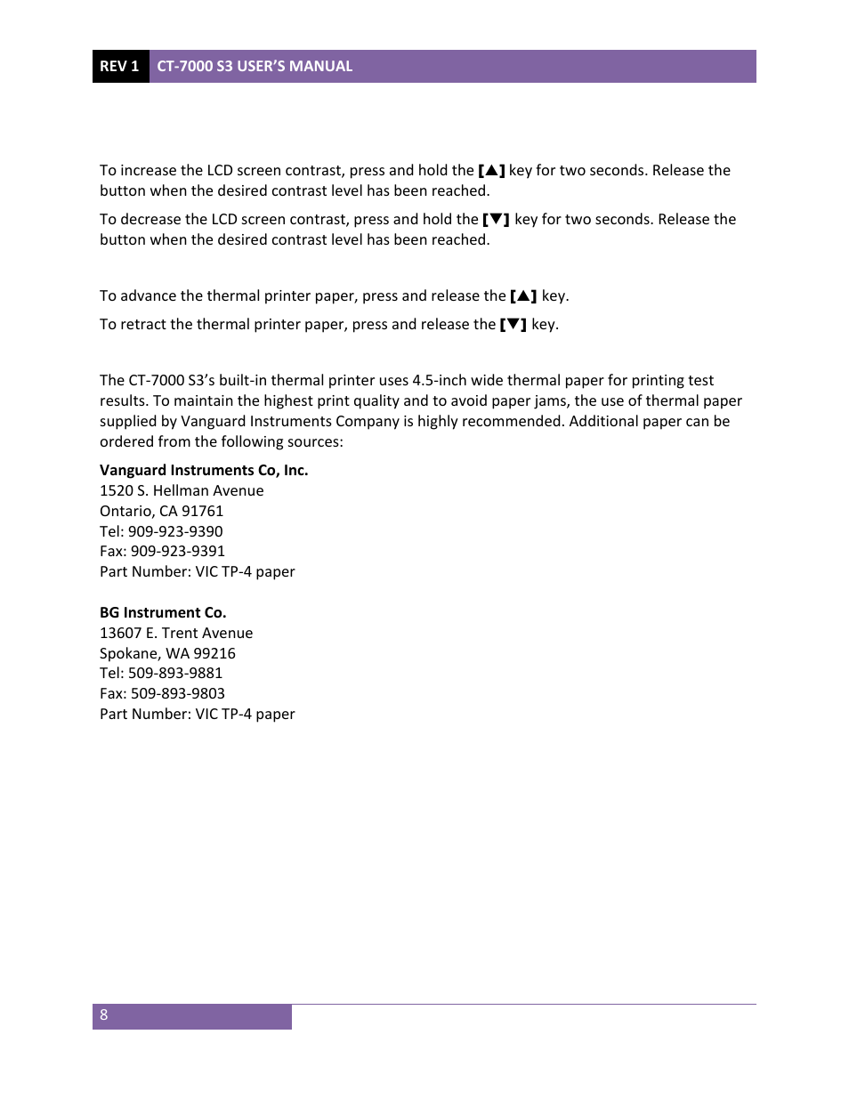 Vanguard CT-7000 S3 User Manual | Page 13 / 137