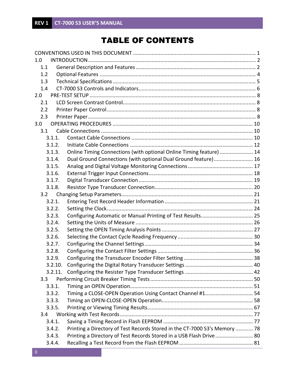 Vanguard CT-7000 S3 User Manual | Page 3 / 137