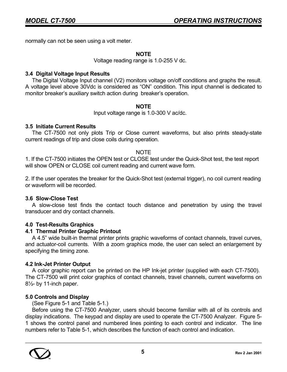 Vanguard CT-7500 User Manual | Page 11 / 76