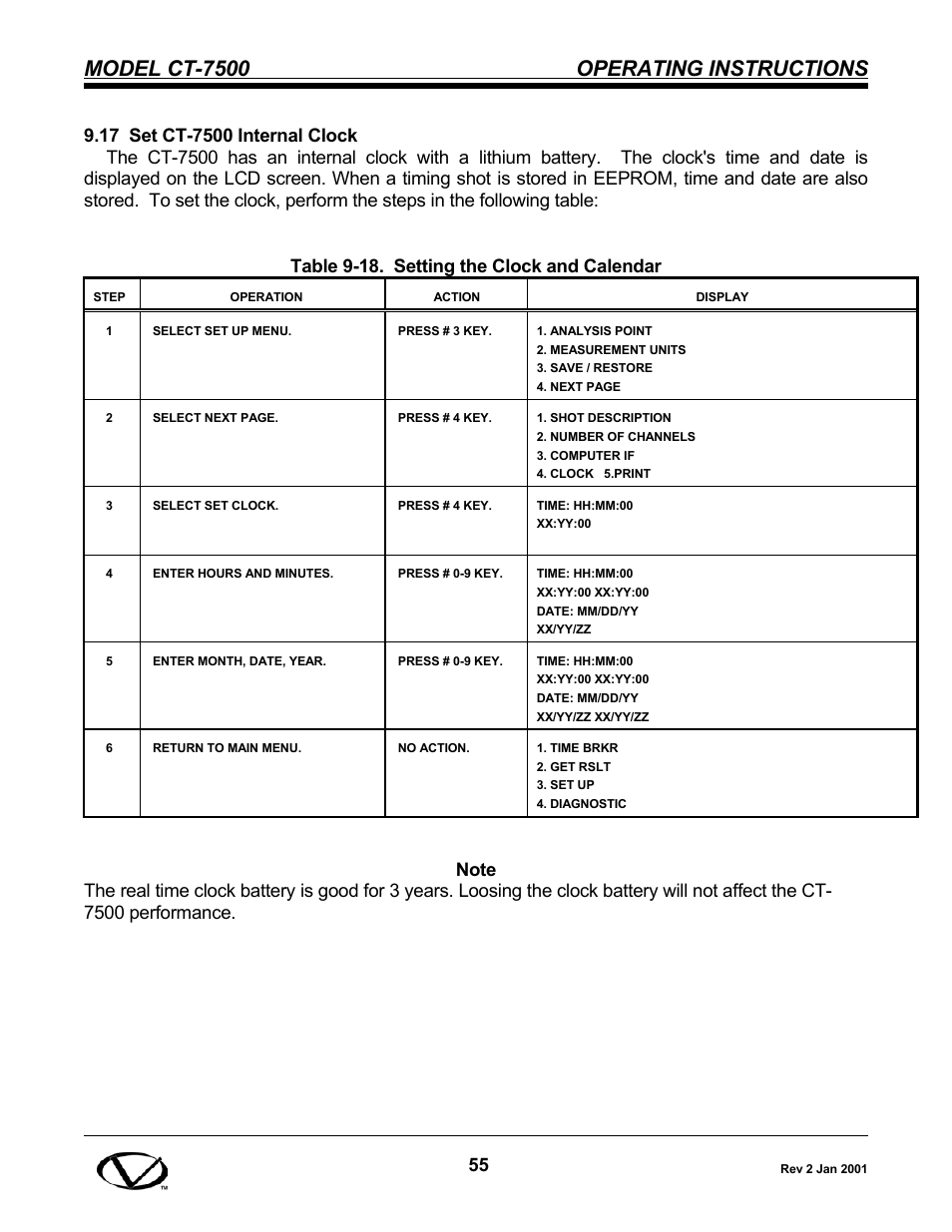 Model ct-7500 operating instructions | Vanguard CT-7500 User Manual | Page 61 / 76